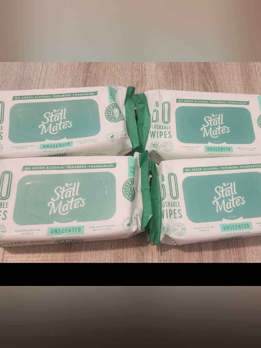 Stall Mates Flushable Wipes - 4 pack60 wipes in each x4= 240 wipes total Condi